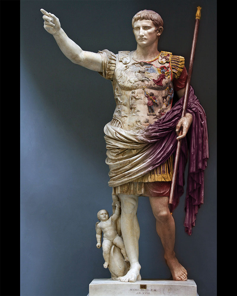 Augustus of Prima Porta true colors: 